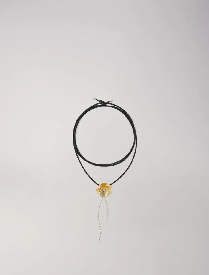 Jewelry Women Maje Flower Necklace Gold