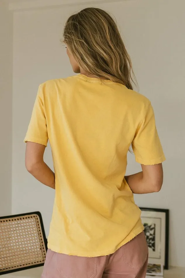 Joshua Tree Graphic Tee Mustard Women Bohme Tees and Tanks