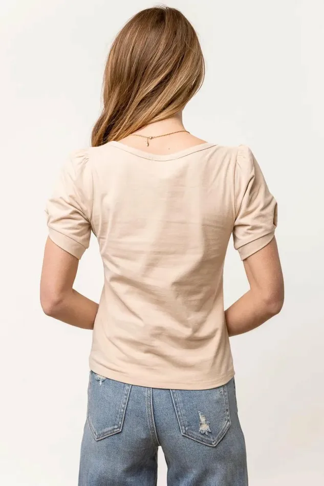 Juliet Top In Tan 8211 FINAL SALE Tan Women Bohme Tops
