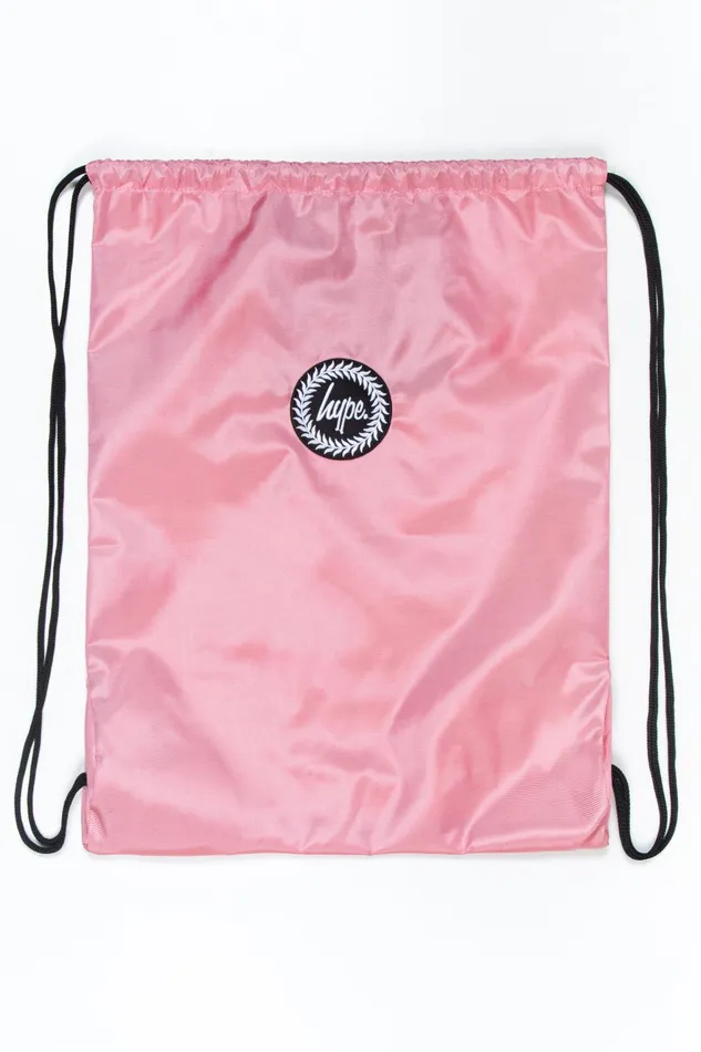 Just Hype Drawstring Bags Hype Pink Crest Drawstring Bag