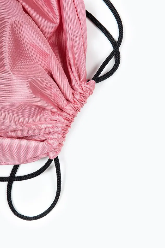 Just Hype Drawstring Bags Hype Pink Crest Drawstring Bag