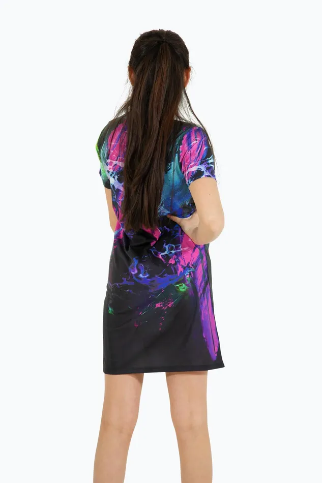 Just Hype Dresses Hype Girls Multi Dark Smudge TShirt Dress