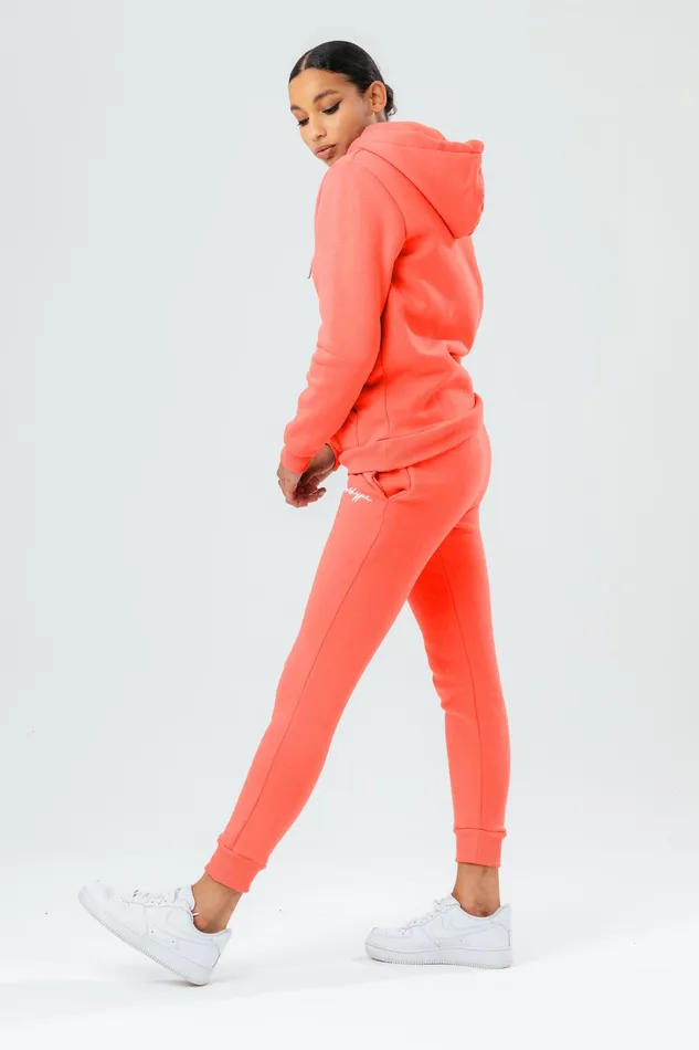 Just Hype Hoodies and Sweatshirts Hype Womens Coral Scribble Hoodie