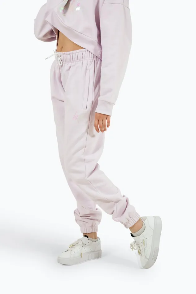 Just Hype Joggers Hype Girls Lilac Script Joggers
