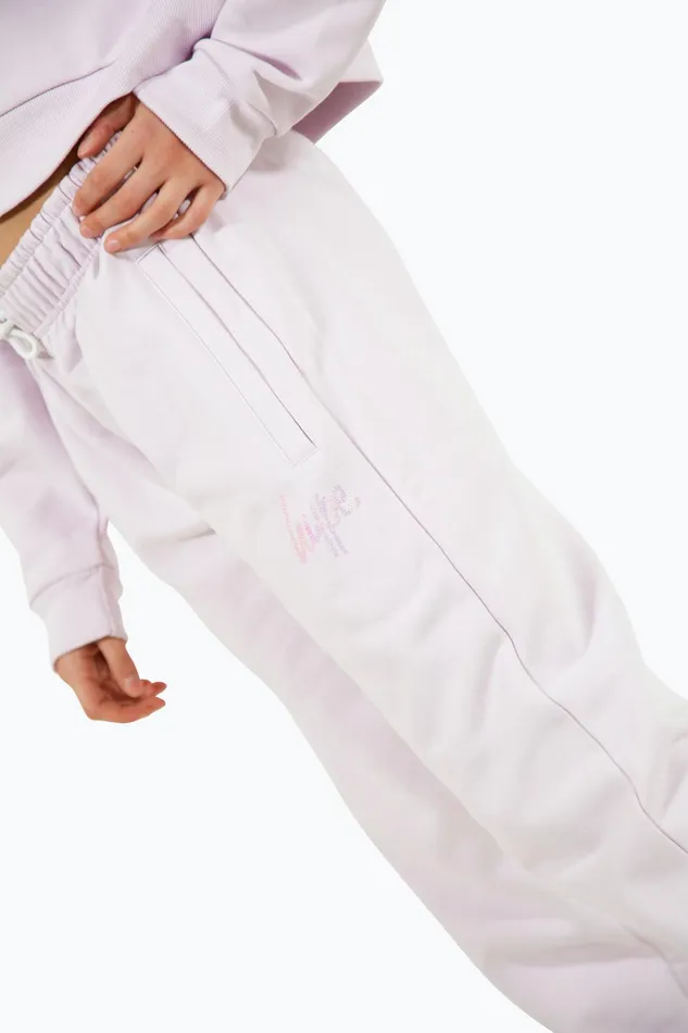 Just Hype Joggers Hype Girls Lilac Script Joggers
