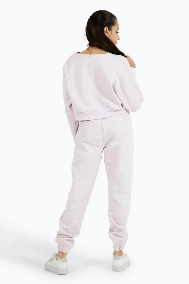 Just Hype Joggers Hype Girls Lilac Script Joggers