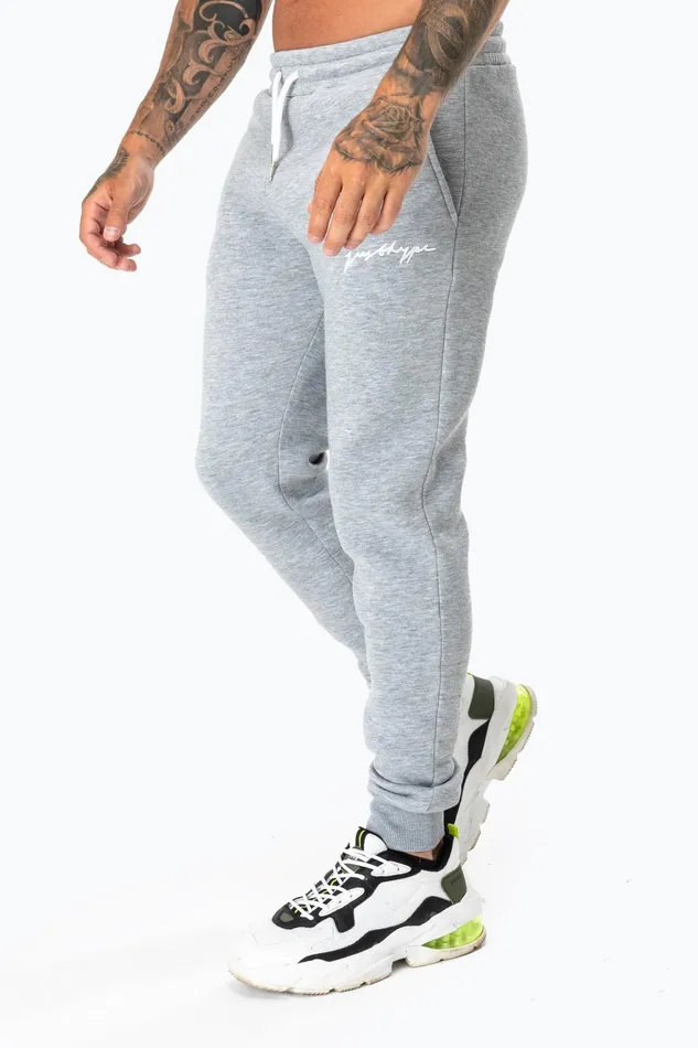 Just Hype Joggers Hype Grey Scribble Logo Men039S Joggers