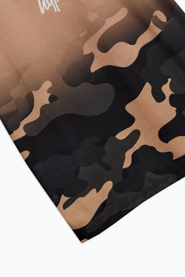 Just Hype TShirts and Vests Hype Boys Beige Sand Camo Mini Script TShirt