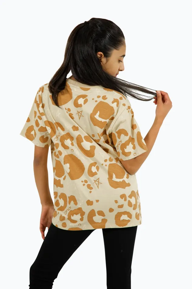Just Hype TShirts Hype Girls Sand Leopard TShirt