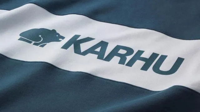 Karhu Blocked Logo Sweatshirt Blue Wing Teal White Men Sweatshirts