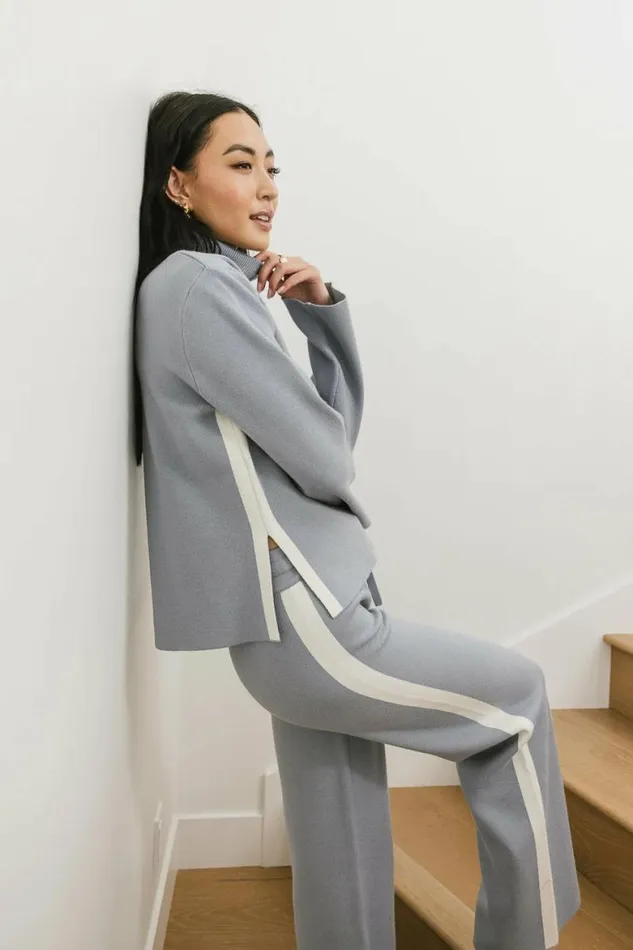 Kiara Knit Sweater In Blue Blue Women Bohme Sets