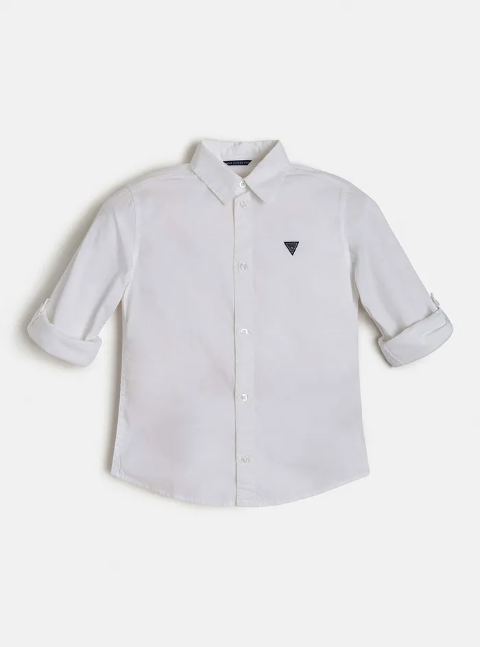 Kids Big Boy GUESS Eco White Logo Shirt 716