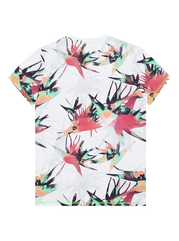 Kids Big Boy GUESS Flower Logo Tshirt 716 Kids Big Boy GUESS Flower Logo Tshirt 716