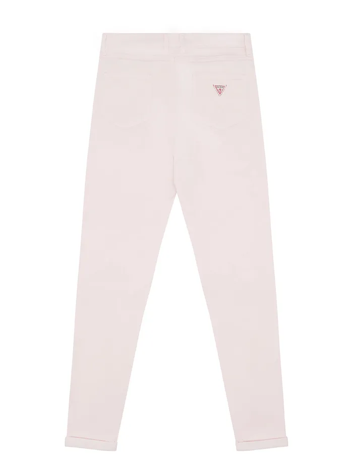 Kids Big Girl GUESS Pink Stretch Bull Denim Pants 716