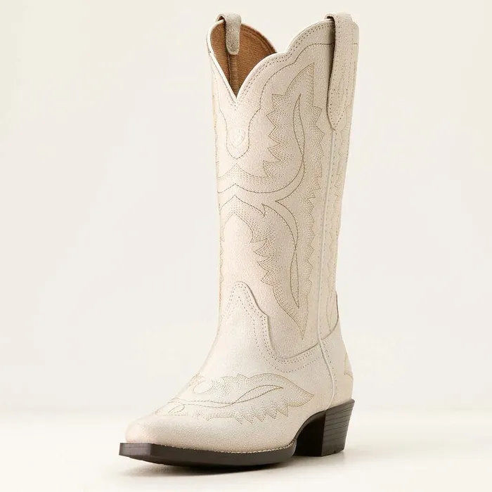 Kids Big Kids039 Footwear Ariat Casanova Western Boot Distressed Ivory