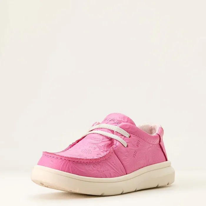 Kids Big Kids039 Footwear Ariat Hilo Hot Pink Floral Emboss