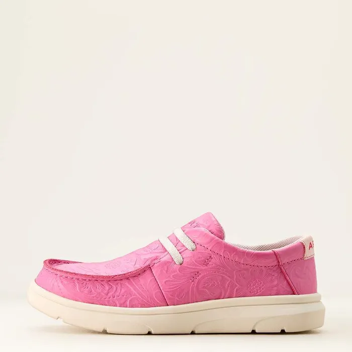 Kids Big Kids039 Footwear Ariat Hilo Hot Pink Floral Emboss