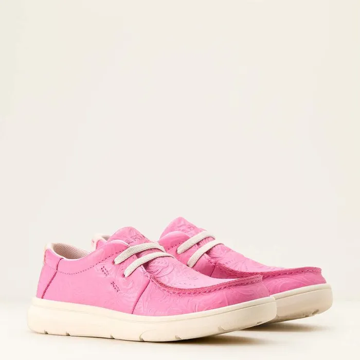 Kids Big Kids039 Footwear Ariat Hilo Hot Pink Floral Emboss