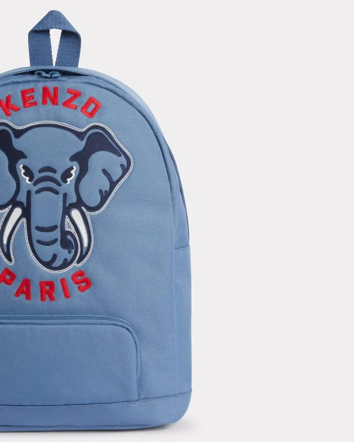 Kids Canvas Backpack Blue Kenzo Shoes And Accessories