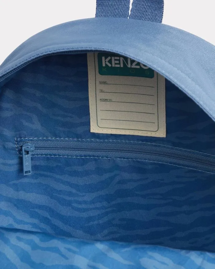 Kids Canvas Backpack Blue Kenzo Shoes And Accessories