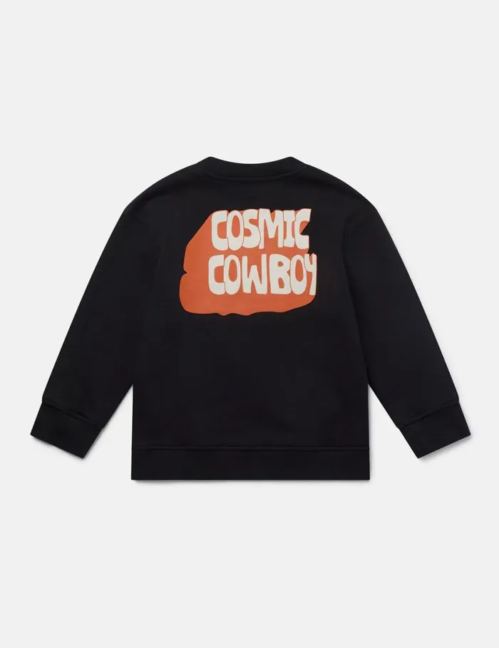 Kids Cosmic Cowboy Graphic Sweatshirt Black Stella McCartney TShirts And Sweatshirt