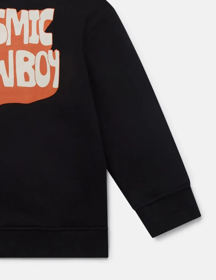 Kids Cosmic Cowboy Graphic Sweatshirt Black Stella McCartney TShirts And Sweatshirt