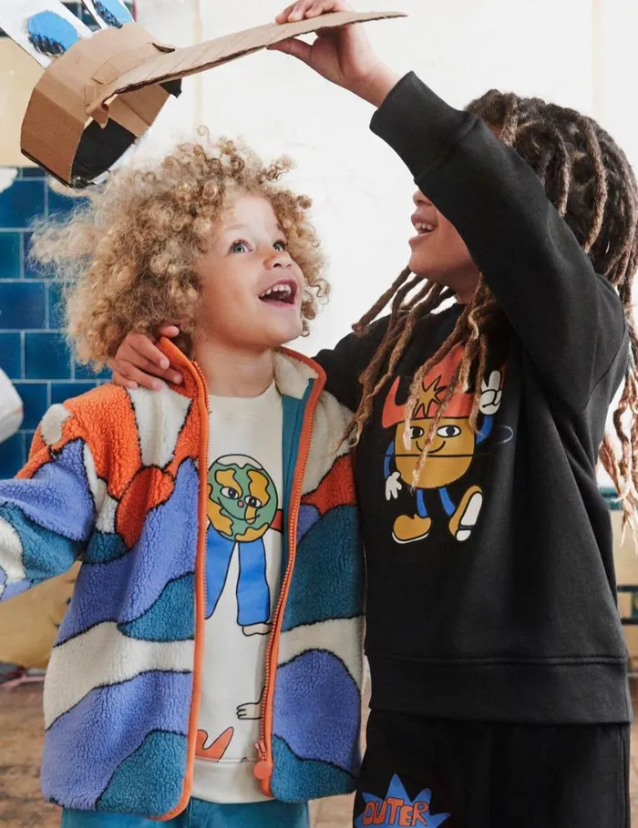 Kids Cosmic Cowboy Graphic Sweatshirt Black Stella McCartney TShirts And Sweatshirt