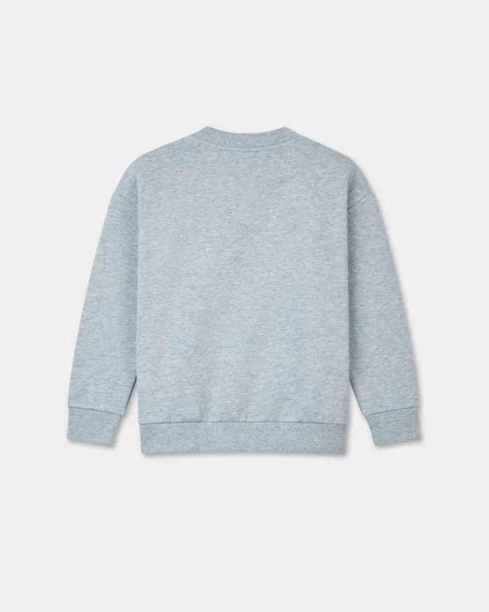 Kids Embroidered Fleece Sweatshirt Misty Grey Kenzo Tshirts And Sweatshirts
