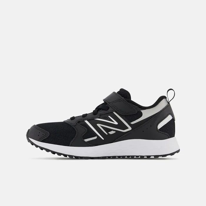 Kids Fresh Foam 650 Bungee Lace With Top Strap Black With Metallic Silver And White New Balance Size 105 8211 3