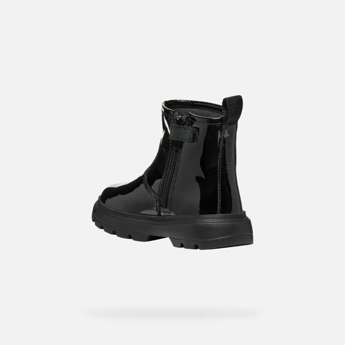 Kids Geox Ankle Boots KIDDARTAH TODDLER GIRL Black Mid Calf Boots Black