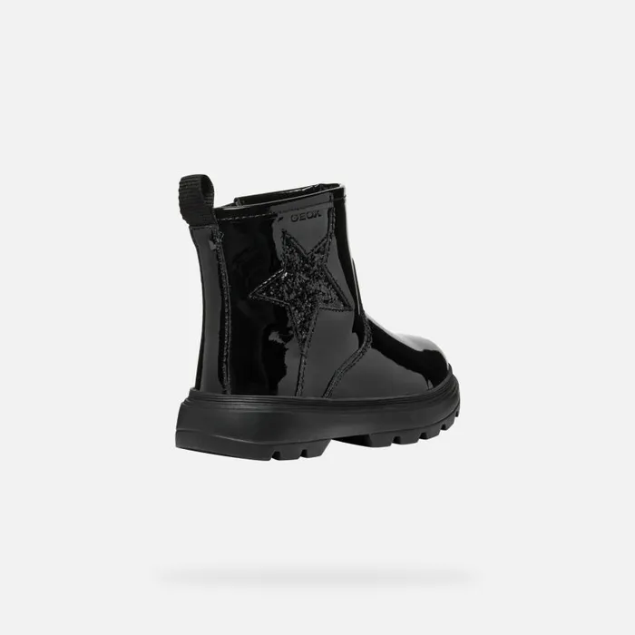 Kids Geox Ankle Boots KIDDARTAH TODDLER GIRL Black Mid Calf Boots Black