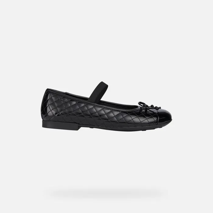 Kids Geox Ballerinas PLIE039 Junior Girl039s Patent Leather Ballerina Flats Geox Black