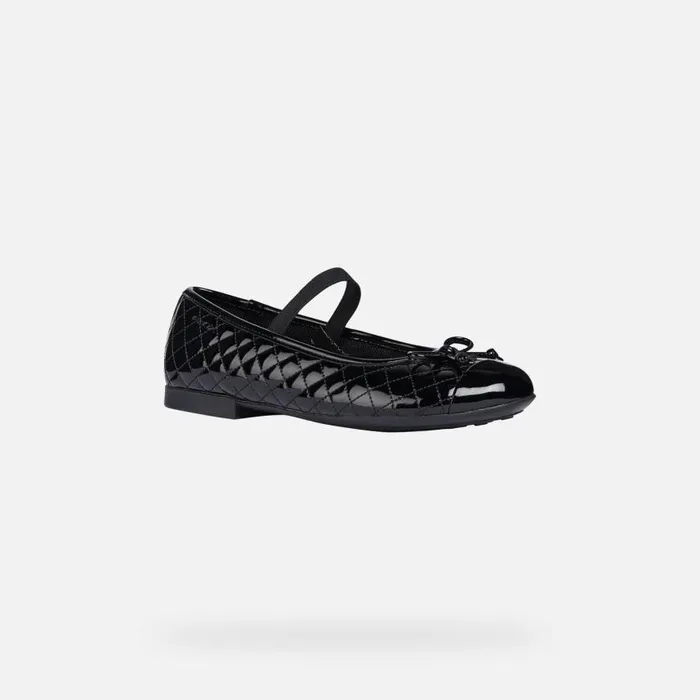 Kids Geox Ballerinas PLIE039 Junior Girl039s Patent Leather Ballerina Flats Geox Black