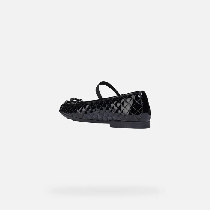 Kids Geox Ballerinas PLIE039 Junior Girl039s Patent Leather Ballerina Flats Geox Black