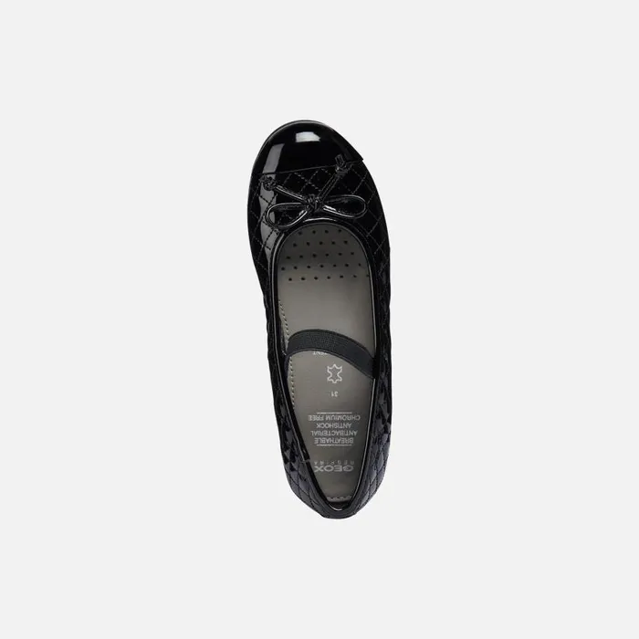 Kids Geox Ballerinas PLIE039 Junior Girl039s Patent Leather Ballerina Flats Geox Black