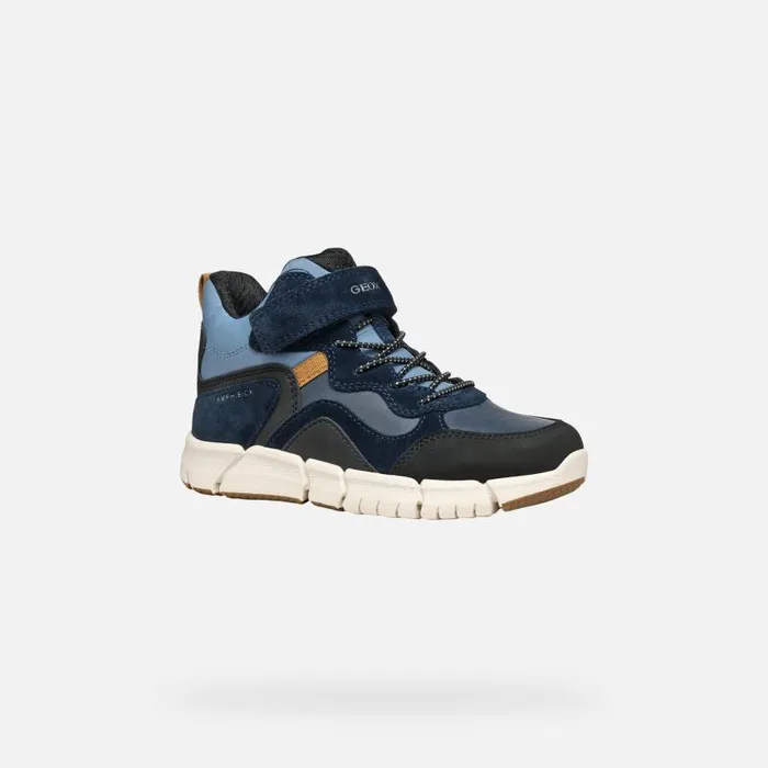 Kids Geox Boots FLEXYPER ABX BOY NavyLight Blue Waterproof Boots Navylight Blue