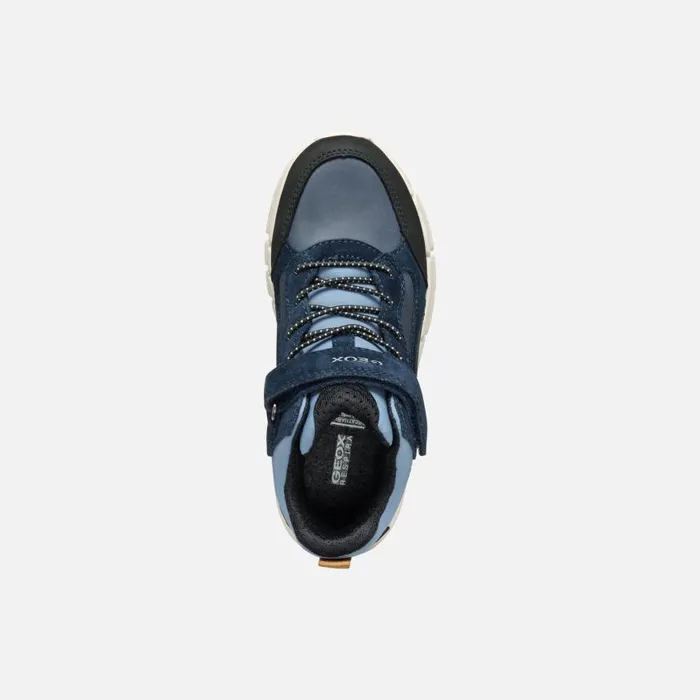 Kids Geox Boots FLEXYPER ABX BOY NavyLight Blue Waterproof Boots Navylight Blue