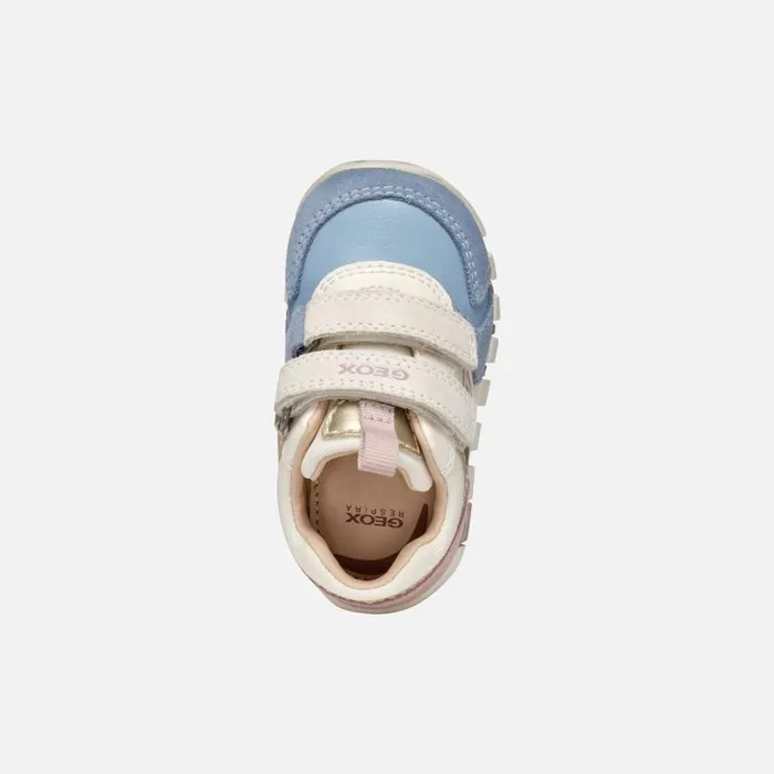 Kids Geox First Steps IUPIDOO BABY AvioPink Sneakers With Straps Aviopink