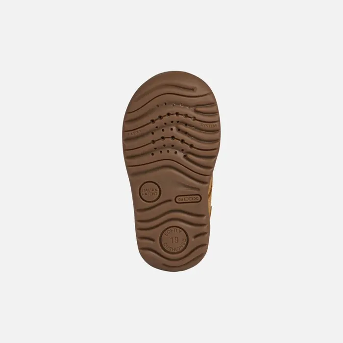 Kids Geox First Steps MACCHIA C Sneakers With Straps Biscuit Baby Geox Biscuit