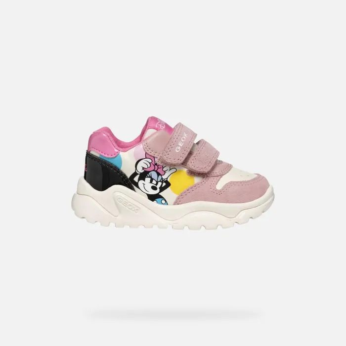 Kids Geox Sneakers CIUFCIUF BABY Light IvoryOld Rose Minnie Light Ivoryold Rose