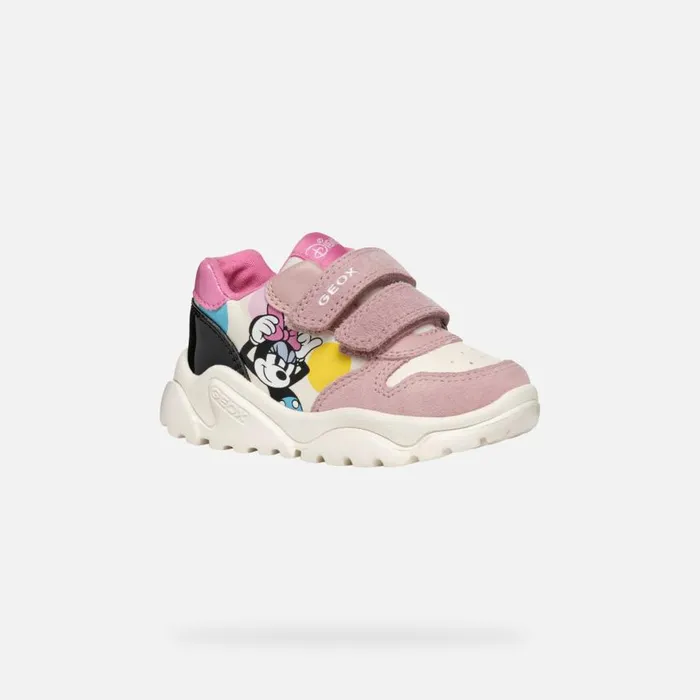 Kids Geox Sneakers CIUFCIUF BABY Light IvoryOld Rose Minnie Light Ivoryold Rose