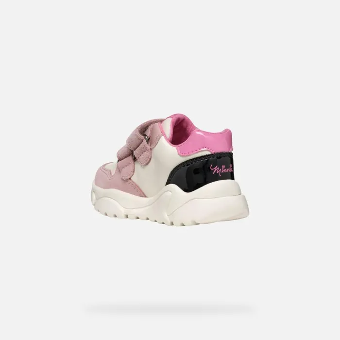 Kids Geox Sneakers CIUFCIUF BABY Light IvoryOld Rose Minnie Light Ivoryold Rose