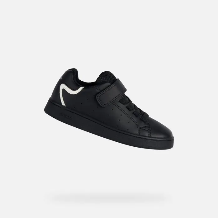 Kids Geox Sneakers ECLYPER Kids039s Black Low Top Sneakers ESSENTIALS Black
