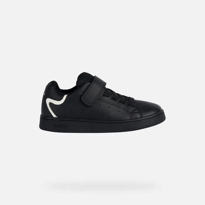 Kids Geox Sneakers ECLYPER Kids039s Black Low Top Sneakers ESSENTIALS Black