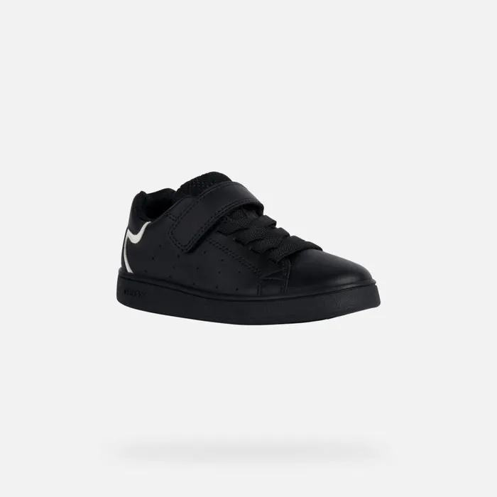 Kids Geox Sneakers ECLYPER Kids039s Black Low Top Sneakers ESSENTIALS Black