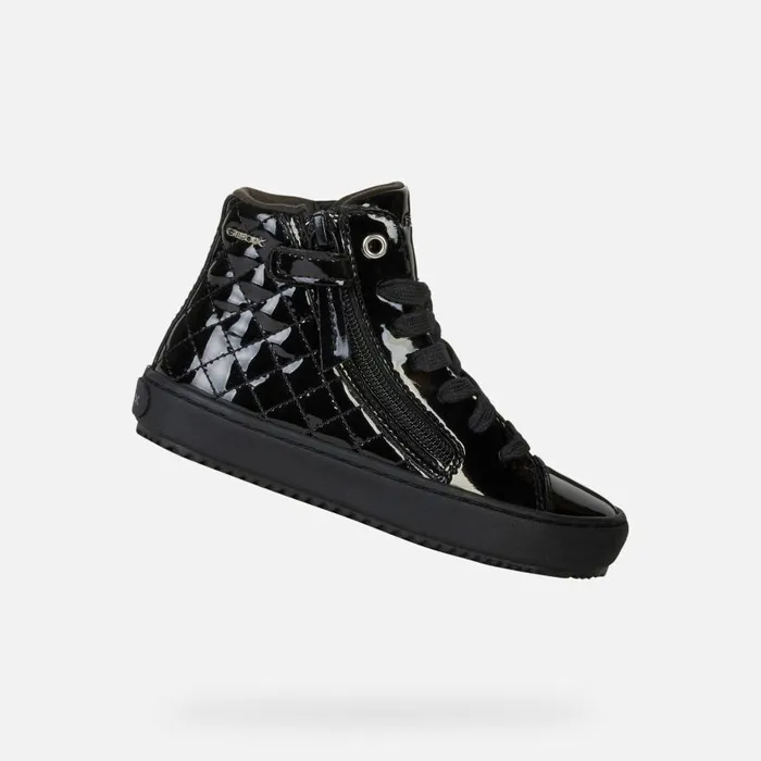 Kids Geox Sneakers KALISPERA D High Top Sneakers Black Junior Girl Geox Black