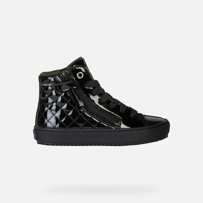 Kids Geox Sneakers KALISPERA D High Top Sneakers Black Junior Girl Geox Black