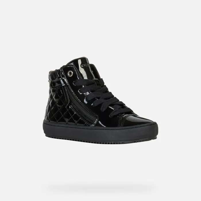 Kids Geox Sneakers KALISPERA D High Top Sneakers Black Junior Girl Geox Black