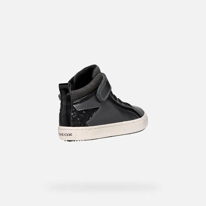 Kids Geox Sneakers KALISPERA GIRL Dark GreyBlack High Top Sneakers Dark Greyblack