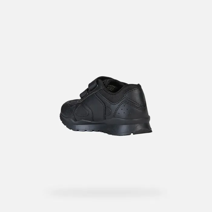Kids Geox Sneakers PAVEL Kids039s Black Sneakers With Straps UNIFORM Black